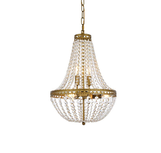 Elegant Furniture & Lighting - Valeria 14 inch pendant in brass - 1113D14BR veiw 1