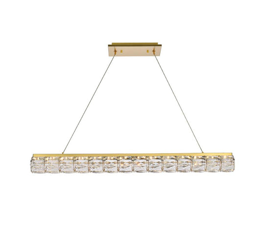 Elegant Furniture & Lighting - Valetta 42 inch LED linear pendant in gold - 3501D42G veiw 1