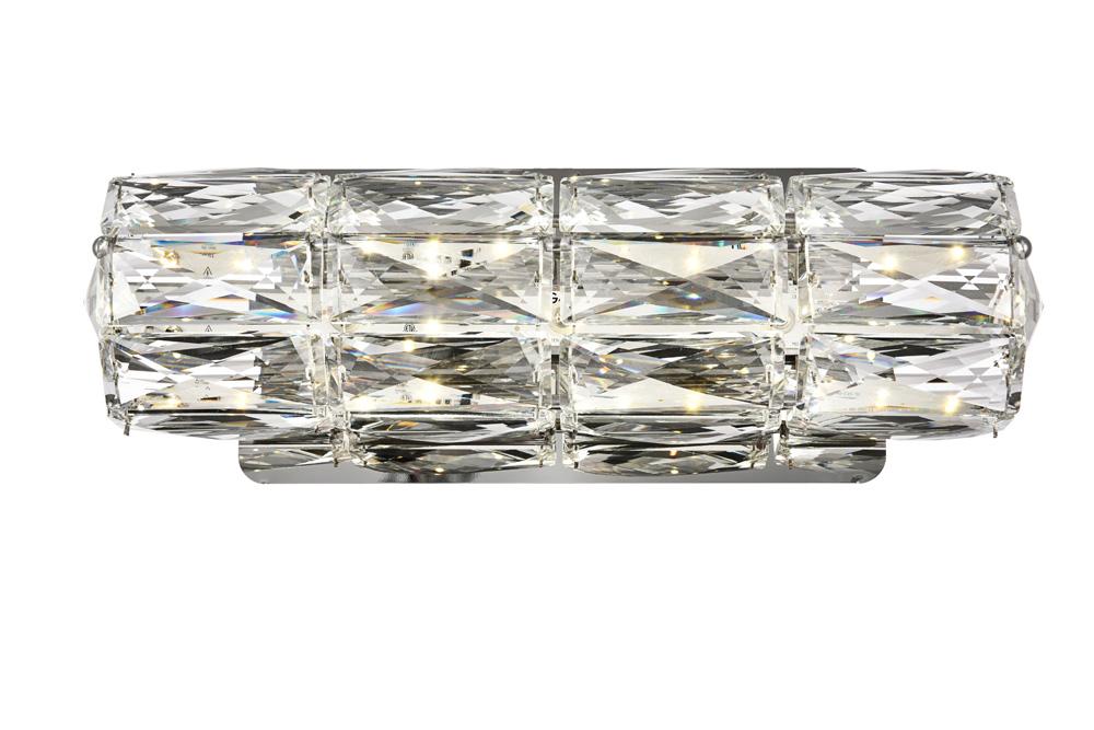 Elegant Furniture & Lighting - Valetta Integrated LED chip light Chrome Wall Sconce Clear Royal Cut Crystal - 3501W12C veiw 1