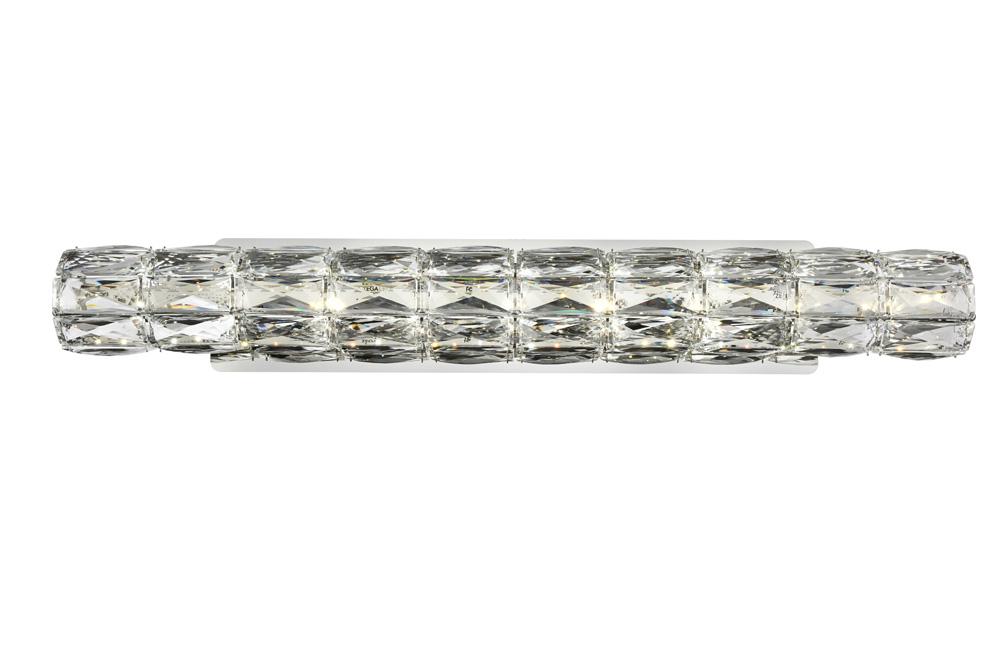 Elegant Furniture & Lighting - Valetta Integrated LED chip light Chrome Wall Sconce Clear Royal Cut Crystal - 3501W30C veiw 1