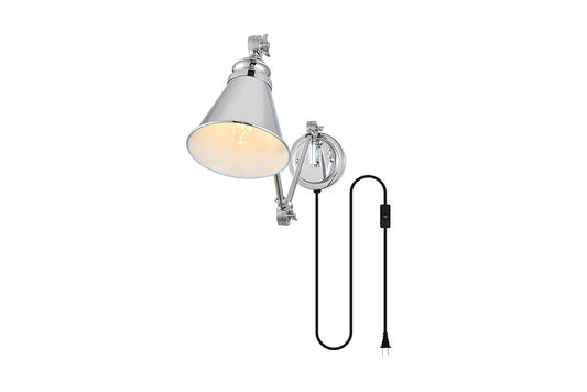 Elegant Furniture & Lighting - Van 1 light Chrome swing arm plug in wall sconce - LD7328W6CH veiw 1
