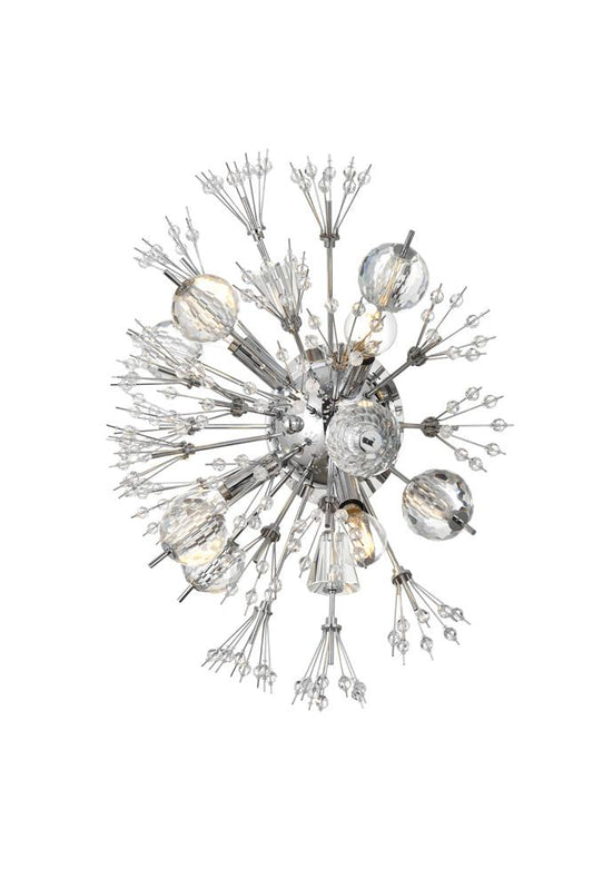 Elegant Furniture & Lighting - Vera 19 inch crystal starburst wall sconce in chrome - 2500W19C veiw 1