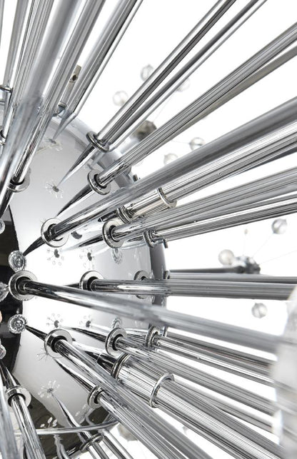 Elegant Furniture & Lighting - Vera 44 inch three tiers crystal starburst chandelier in chrome - 2500G44L3C veiw 5