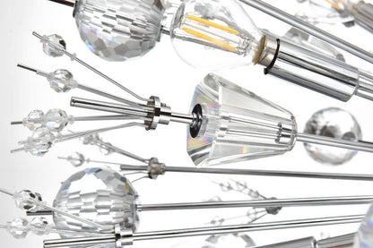 Elegant Furniture & Lighting - Vera 44 inch three tiers crystal starburst chandelier in chrome - 2500G44L3C veiw 6