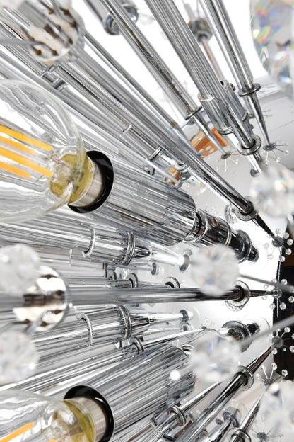 Elegant Furniture & Lighting - Vera 48 inch three tiers crystal starburst chandelier in chrome - 2500G48L3C veiw 5