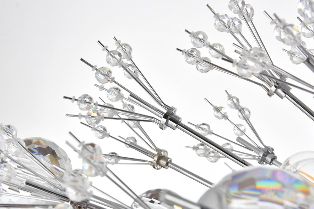 Elegant Furniture & Lighting - Vera 48 inch three tiers crystal starburst chandelier in chrome - 2500G48L3C veiw 6