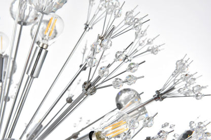 Elegant Furniture & Lighting - Vera 50 inch three tiers crystal starburst chandelier in chrome - 2500G50L3C veiw 6