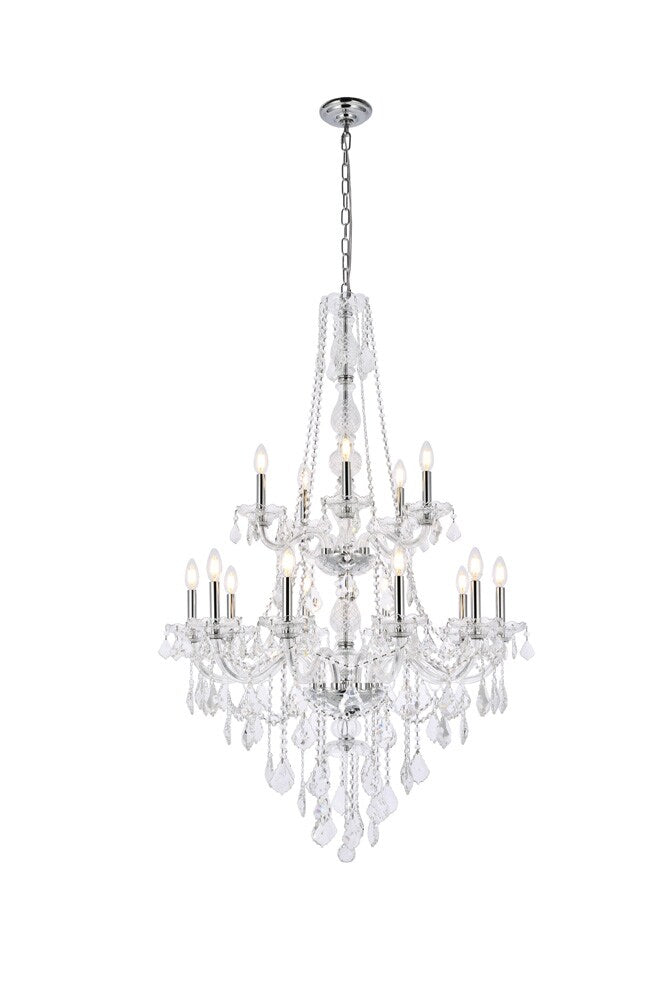 Elegant Furniture & Lighting - Verona 15 light Chrome Chandelier Clear Royal Cut Crystal - V7815G33C/RC veiw 1