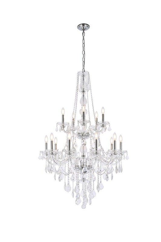Elegant Furniture & Lighting - Verona 15 light Chrome Chandelier Clear Royal Cut Crystal - V7815G33C/RC veiw 1