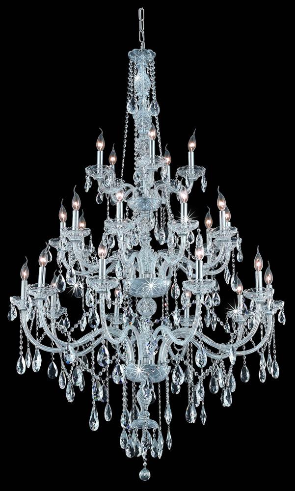 Elegant Furniture & Lighting - Verona 25 light Chrome Chandelier Clear Royal Cut Crystal - 7925G43C/RC veiw 1