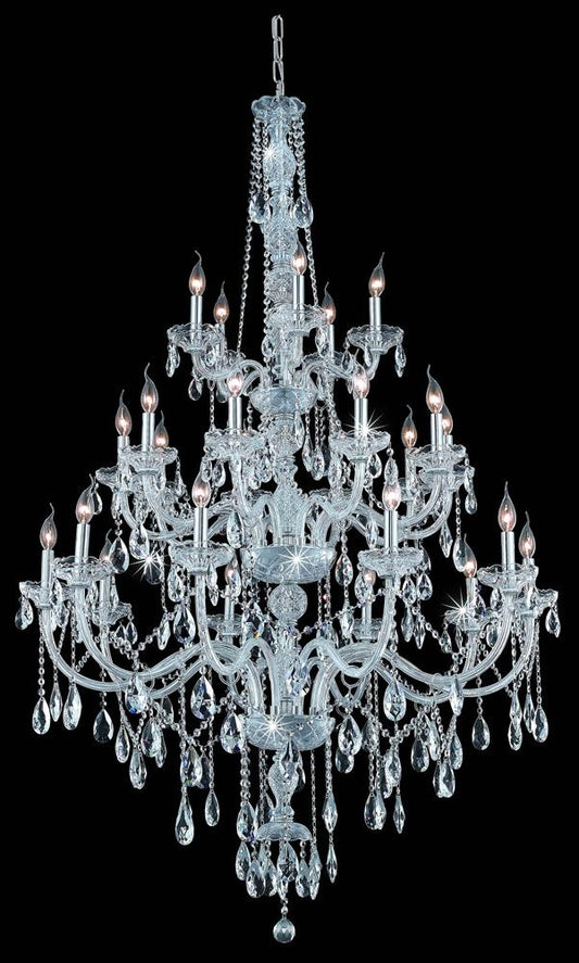 Elegant Furniture & Lighting - Verona 25 light Chrome Chandelier Clear Royal Cut Crystal - 7925G43C/RC veiw 1