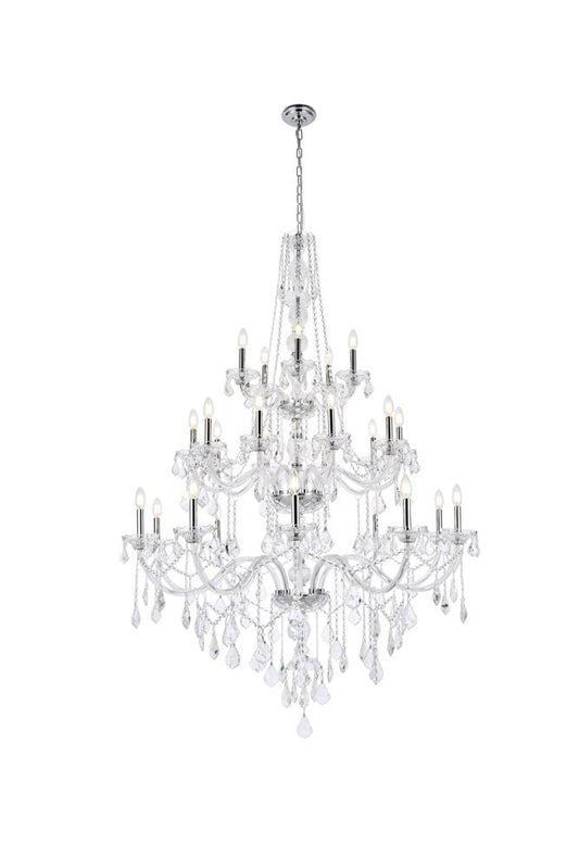 Elegant Furniture & Lighting - Verona 25 light Chrome Chandelier Clear Royal Cut Crystal - V7825G43C/RC veiw 1