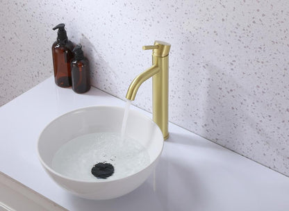 Elegant Furniture & Lighting - Victor Single Hole Single Handle Bathroom Faucet in Brushed Gold - FAV-1007BGD veiw 4