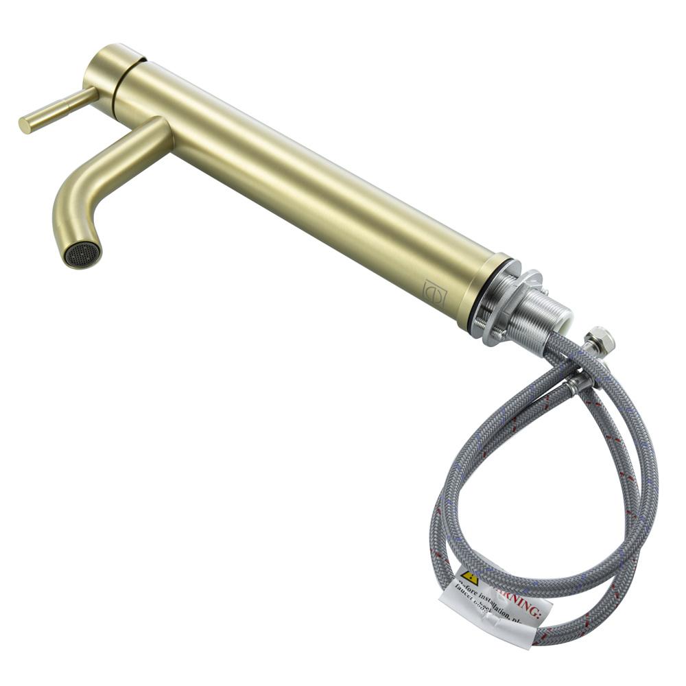 Elegant Furniture & Lighting - Victor Single Hole Single Handle Bathroom Faucet in Brushed Gold - FAV-1007BGD veiw 7
