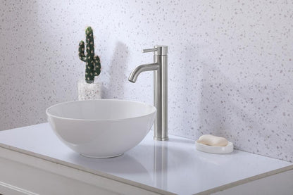 Elegant Furniture & Lighting - Victor Single Hole Single Handle Bathroom Faucet in Brushed Nickel - FAV-1007BNK veiw 2