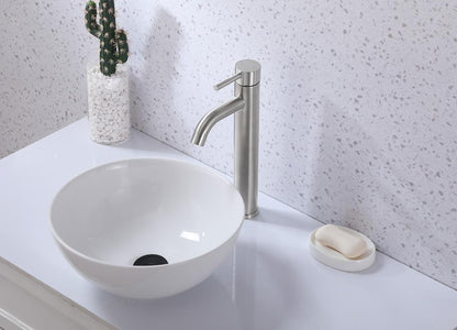 Elegant Furniture & Lighting - Victor Single Hole Single Handle Bathroom Faucet in Brushed Nickel - FAV-1007BNK veiw 3
