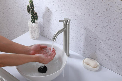 Elegant Furniture & Lighting - Victor Single Hole Single Handle Bathroom Faucet in Brushed Nickel - FAV-1007BNK veiw 6
