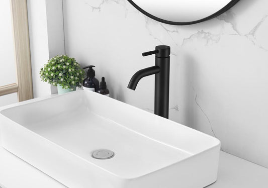 Elegant Furniture & Lighting - Victor Single Hole Single Handle Bathroom Faucet in Matte Black - FAV-1007MBK veiw 2