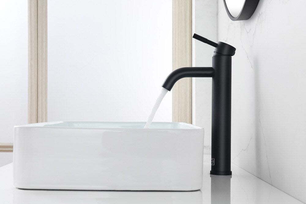 Elegant Furniture & Lighting - Victor Single Hole Single Handle Bathroom Faucet in Matte Black - FAV-1007MBK veiw 4