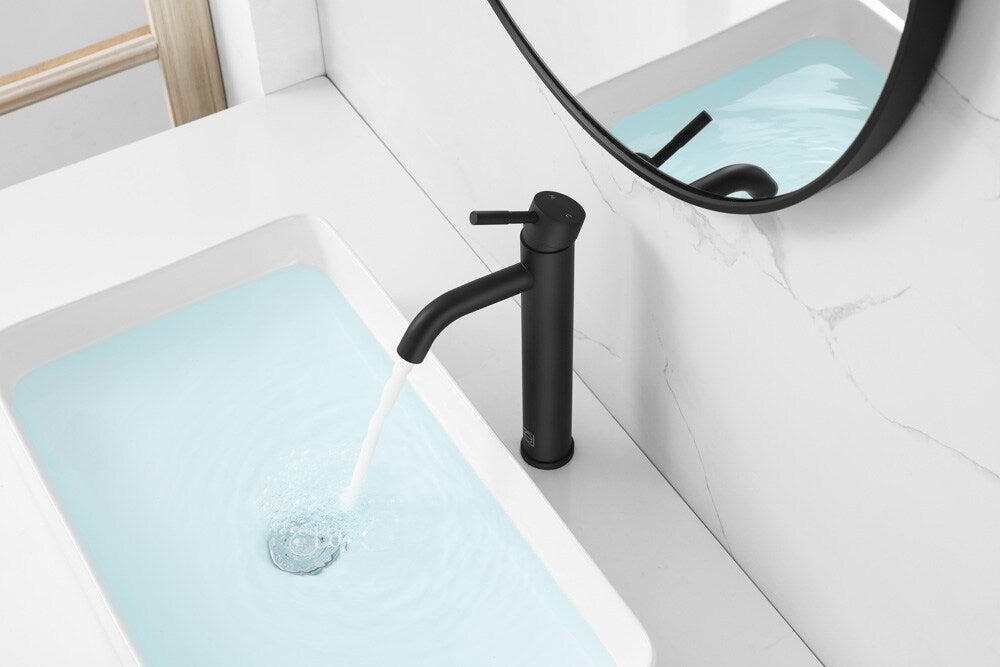 Elegant Furniture & Lighting - Victor Single Hole Single Handle Bathroom Faucet in Matte Black - FAV-1007MBK veiw 5