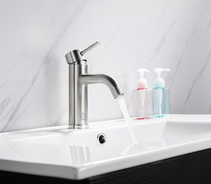 Elegant Furniture & Lighting - Victor Single Hole Single Handle Bathroom Faucet in Brushed Nickel - FAV-1006BNK veiw 3