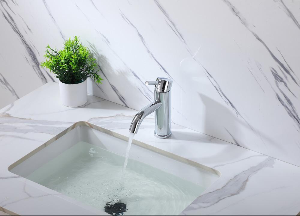 Elegant Furniture & Lighting - Victor Single Hole Single Handle Bathroom Faucet in Chrome - FAV-1006PCH veiw 4