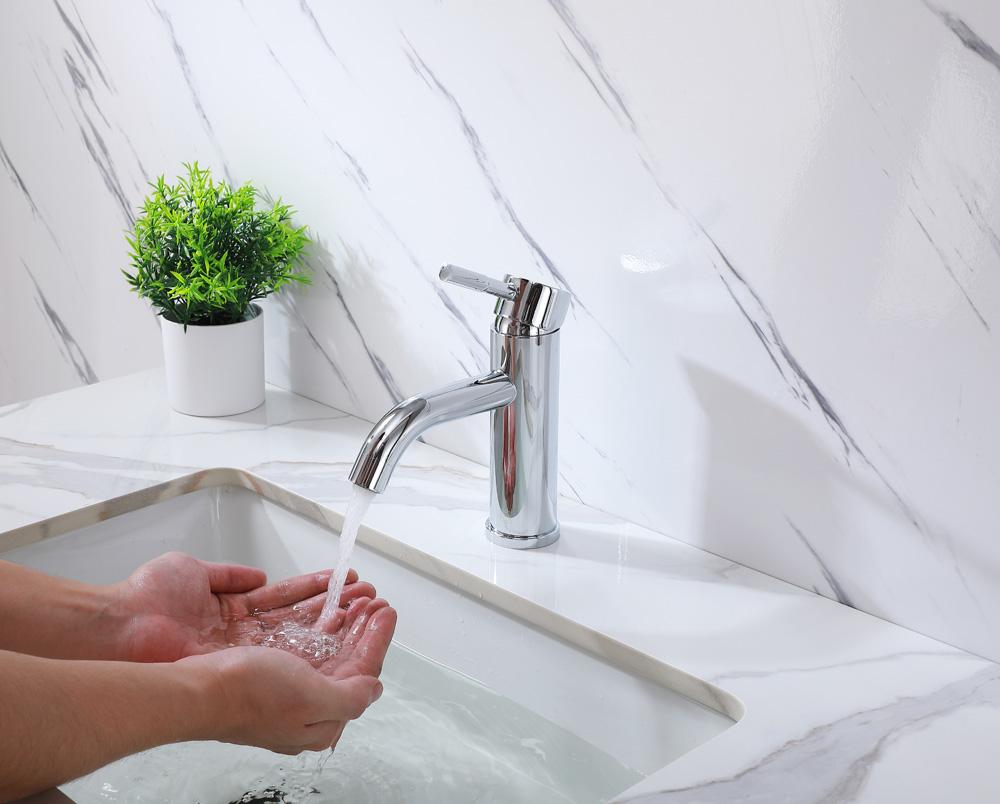 Elegant Furniture & Lighting - Victor Single Hole Single Handle Bathroom Faucet in Chrome - FAV-1006PCH veiw 6