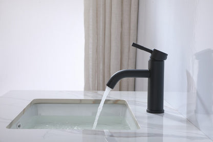 Elegant Furniture & Lighting - Victor Single Hole Single Handle Bathroom Faucet in Matte Black - FAV-1006MBK veiw 5