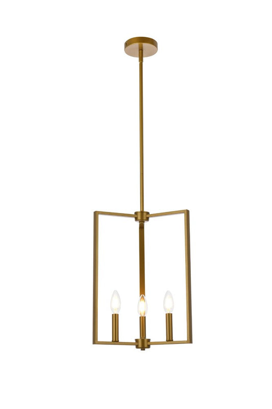 Elegant Furniture & Lighting - Vino 3 lights pendant in brass - LD7071D14BR veiw 1