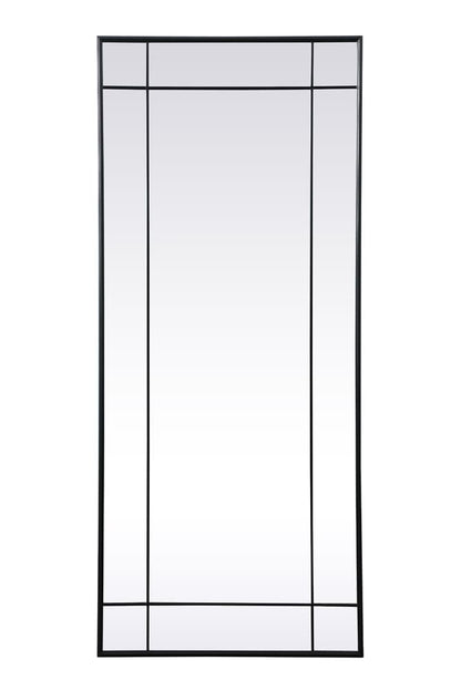 Elegant Furniture & Lighting - Viola French Panel Full Length Mirror 30x70 Inch In Black - MR3FL3070BLK veiw 1