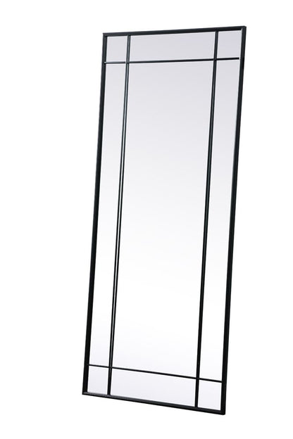 Elegant Furniture & Lighting - Viola French Panel Full Length Mirror 30x70 Inch In Black - MR3FL3070BLK veiw 6