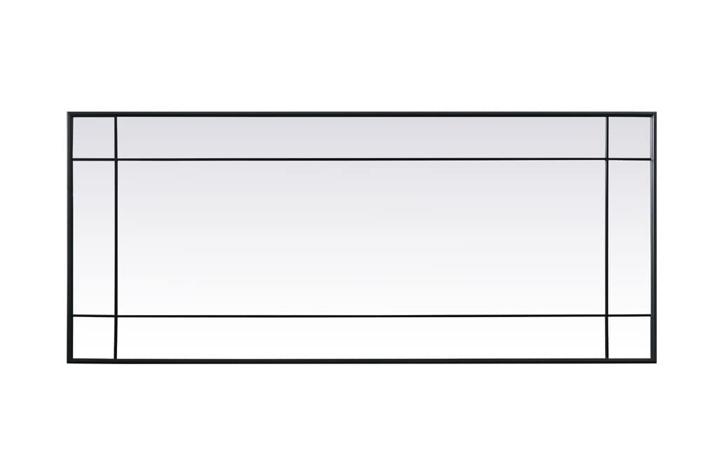 Elegant Furniture & Lighting - Viola French Panel Full Length Mirror 30x70 Inch In Black - MR3FL3070BLK veiw 7