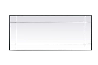 Elegant Furniture & Lighting - Viola French Panel Full Length Mirror 30x70 Inch In Black - MR3FL3070BLK veiw 7