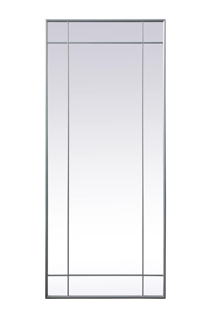 Elegant Furniture & Lighting - Viola French Panel Full Length Mirror 30x70 Inch In Silver - MR3FL3070SIL veiw 1