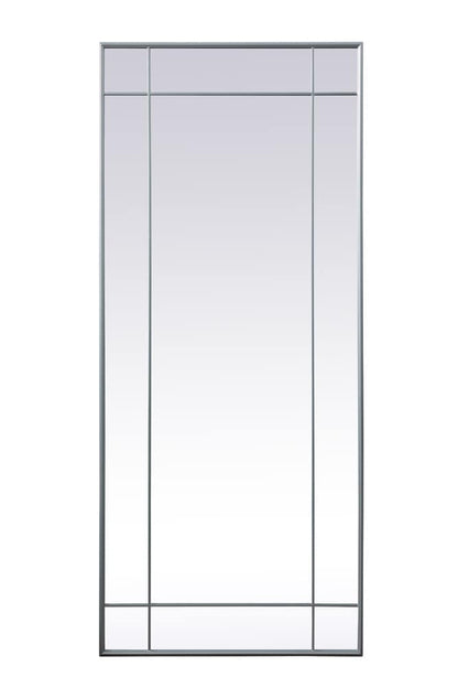 Elegant Furniture & Lighting - Viola French Panel Full Length Mirror 30x70 Inch In Silver - MR3FL3070SIL veiw 1