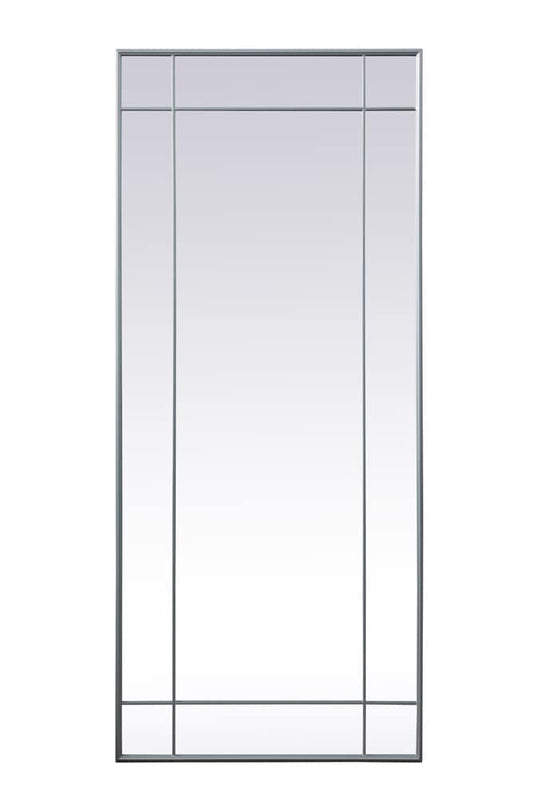 Elegant Furniture & Lighting - Viola French Panel Full Length Mirror 30x70 Inch In Silver - MR3FL3070SIL veiw 1