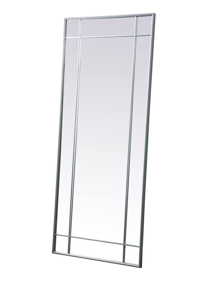 Elegant Furniture & Lighting - Viola French Panel Full Length Mirror 30x70 Inch In Silver - MR3FL3070SIL veiw 6