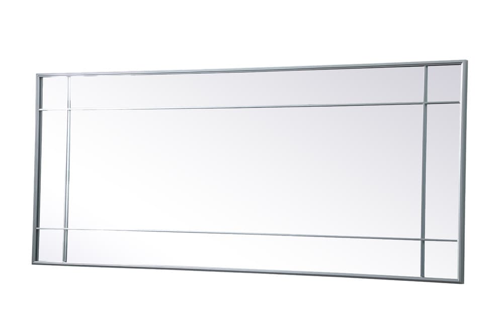 Elegant Furniture & Lighting - Viola French Panel Full Length Mirror 30x70 Inch In Silver - MR3FL3070SIL veiw 8