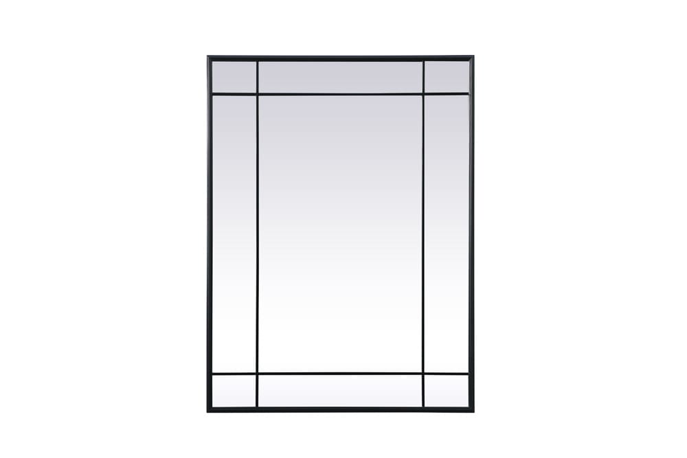 Elegant Furniture & Lighting - Viola French Panel Wall Mirror 30x40 Inch In Black - MR3A3040BLK veiw 1