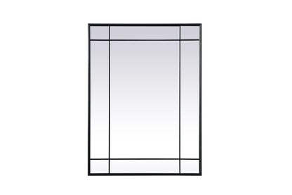 Elegant Furniture & Lighting - Viola French Panel Wall Mirror 30x40 Inch In Black - MR3A3040BLK veiw 1