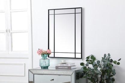 Elegant Furniture & Lighting - Viola French Panel Wall Mirror 30x40 Inch In Black - MR3A3040BLK veiw 3