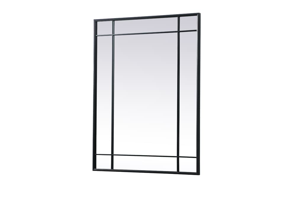 Elegant Furniture & Lighting - Viola French Panel Wall Mirror 30x40 Inch In Black - MR3A3040BLK veiw 6