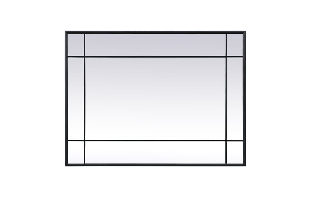 Elegant Furniture & Lighting - Viola French Panel Wall Mirror 30x40 Inch In Black - MR3A3040BLK veiw 7