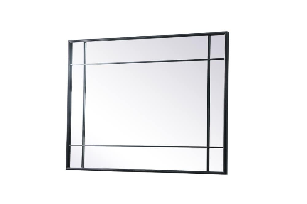 Elegant Furniture & Lighting - Viola French Panel Wall Mirror 30x40 Inch In Black - MR3A3040BLK veiw 8