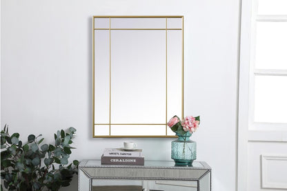 Elegant Furniture & Lighting - Viola French Panel Wall Mirror 30x40 Inch In Brass - MR3A3040BRA veiw 2