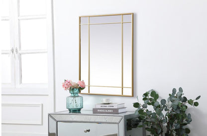 Elegant Furniture & Lighting - Viola French Panel Wall Mirror 30x40 Inch In Brass - MR3A3040BRA veiw 3
