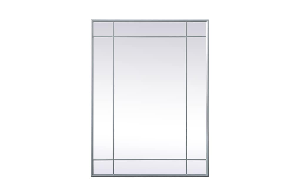 Elegant Furniture & Lighting - Viola French Panel Wall Mirror 30x40 Inch In Silver - MR3A3040SIL veiw 1
