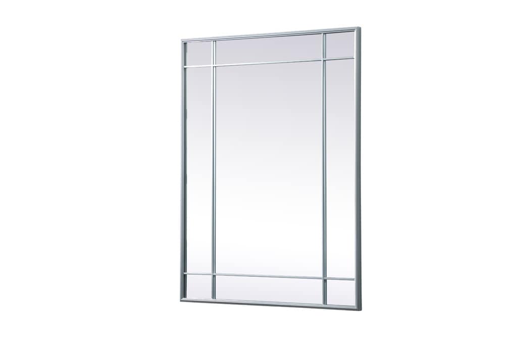 Elegant Furniture & Lighting - Viola French Panel Wall Mirror 30x40 Inch In Silver - MR3A3040SIL veiw 6
