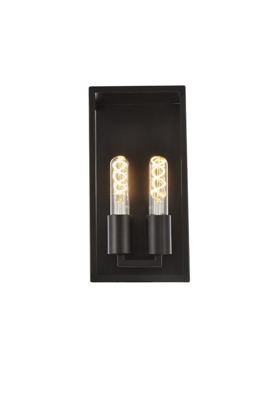 Elegant Furniture & Lighting - Voir 2 lights wall sconce in black - LD7055W6BK veiw 1