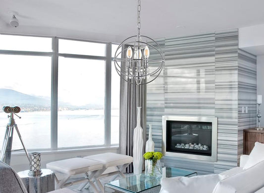 Elegant Furniture & Lighting - Wallace 3 light Chrome Pendant - LD5055D12C veiw 1